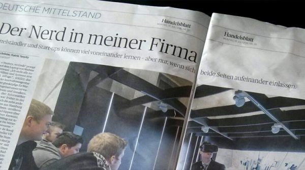medium-sized companies and startups can learn from eachother- german newspaper Handelsblatt